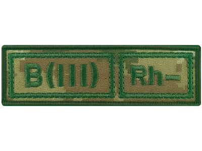 Полоска группа крови ПС AB(IV) Rh+ на цифре тактика.